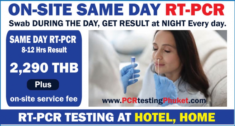 ON-SITE  SAME DAY RT-PCR : 2,290 THB